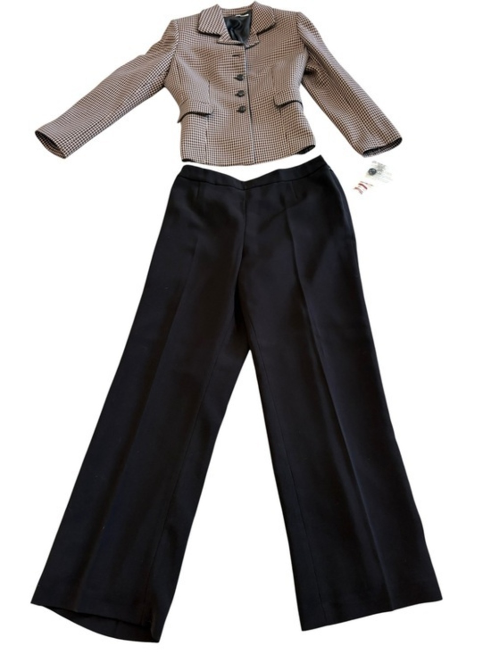 Classic Blazer and Black Wide-Leg Women's Trousers